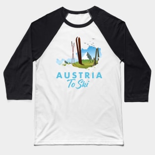 Austria To Ski Baseball T-Shirt